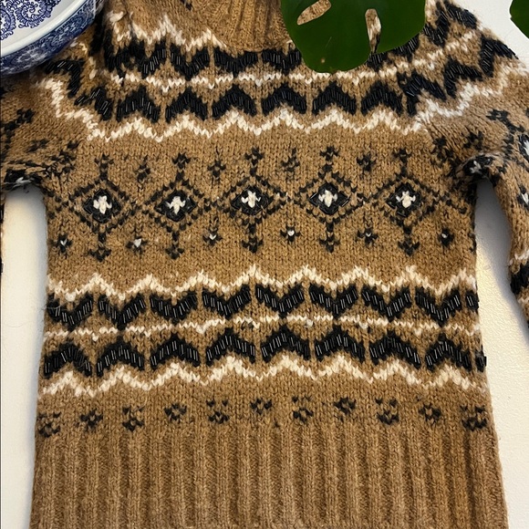 Veronica Beard Brown and Black Patterned Turtleneck Sweater - Picture 8 of 8